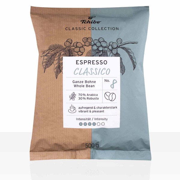 Tchibo Cafe Espresso Classico - 10 X 500G Ganze Kaffee-Bohne-image