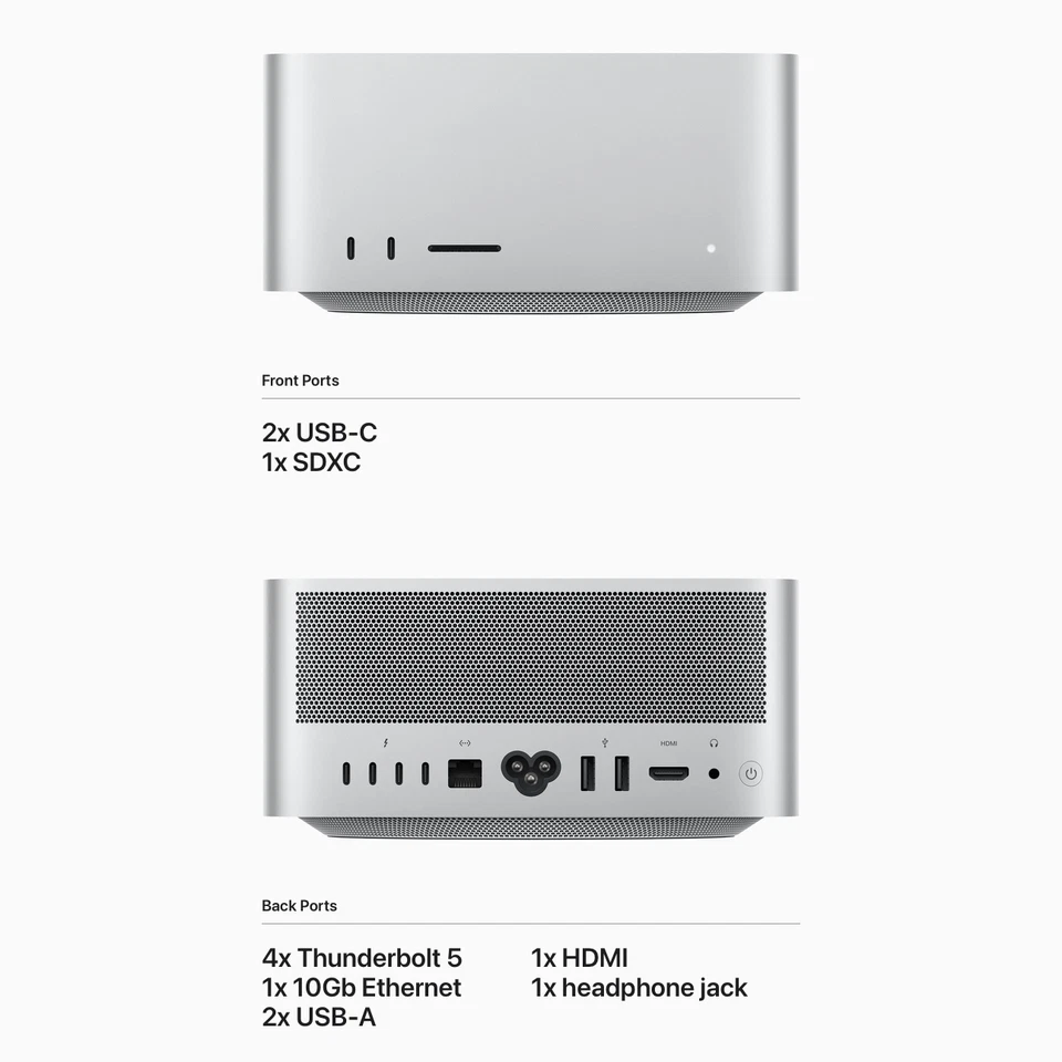 Mac Studio Apple M4 Max 16-core CPU 40-core GPU 64GB Ram 1TB SSD NEW - Image 3 of 4