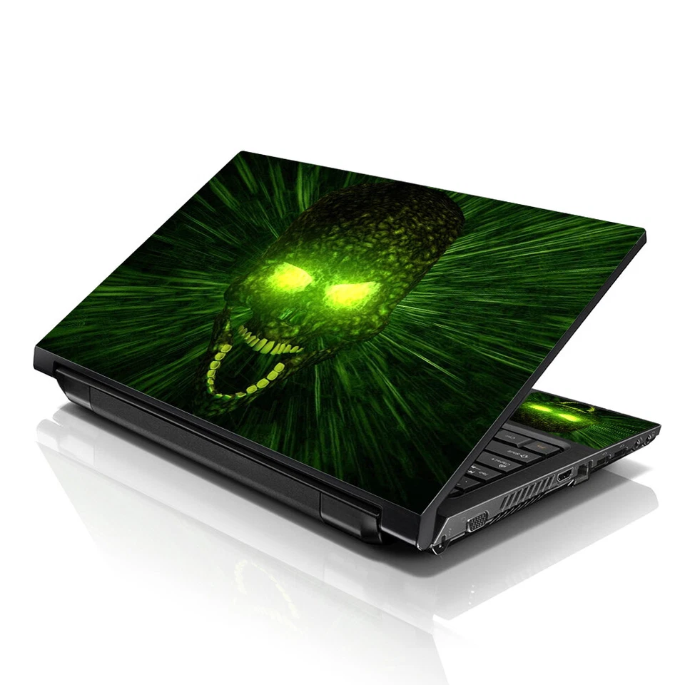 Laptop Skin Sticker Notebook Decal Green Monster for Dell Apple Asus HP 13"-16" - Image 2 of 4