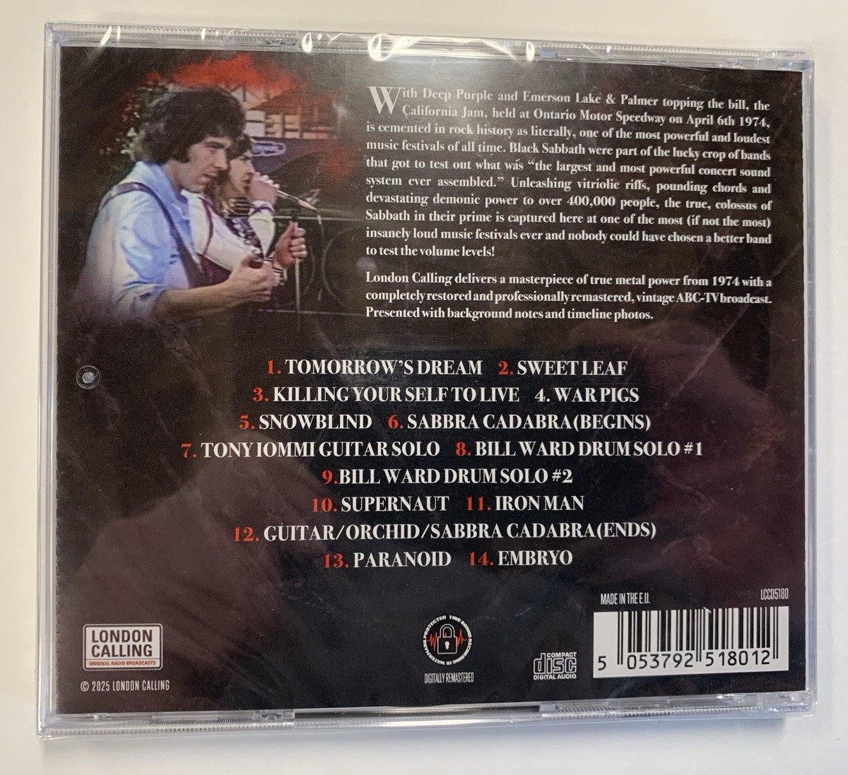 Black Sabbath - California Jam 1974 CD 2025 London Calling EU