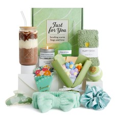 Self Care Gifts for Women, Get Well Gifts for Women with Glass Cup, Candle, B...