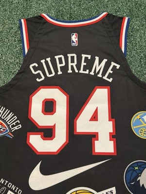 Authentic Supreme x NBA x Nike Aeroswift #94 Black Jersey Size 44