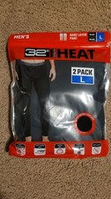 32 DEGREES Men's Base Layer Pant 2-Pack Black Large