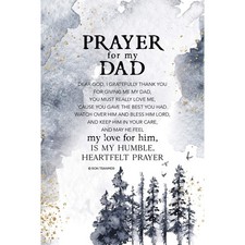 Prayer for my Dad Wood Plaque - Made in the USA - 6 inch x 9 inch - Elegant F...