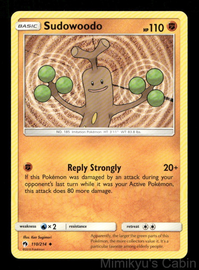 SUDOWOODO 110/214 UNCOMMON LOST THUNDER POKEMON LP