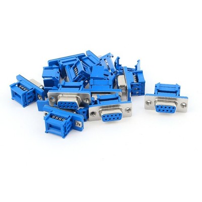 uxcell 10 Stück D-SUB DB9 9-Pin Buchse IDC Crimp-Anschluss