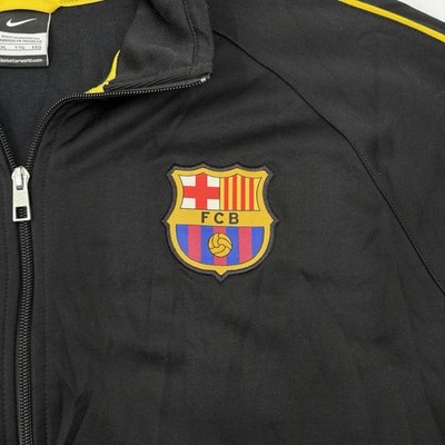 Nike FC Barcelona Track Jacket XXL Black Yellow Full Zip Soccer