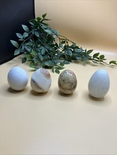Vintage Carved Marble Fossil Stone Egg - 6cm Eggs #5 Lot  Or 4 Stone Eggs