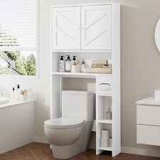 Bathroom Storage Cabinet Over Toilet with Toilet Paper Holder Stand,