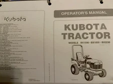 Official Kubota BX1500 BX1830 BX2230 Tractor Owners Operators Manual FREE Binder