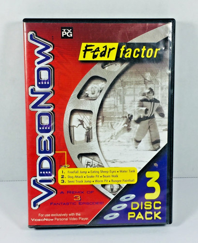 VideoNow PVD Fear Factor 3 Pack Episode Remix 2003 Hasbro Personal Video Disc