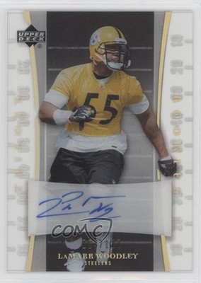 2007 Upper Deck Trilogy Rookies 54/100 LaMarr Woodley #160 Rookie Auto RC 4g8