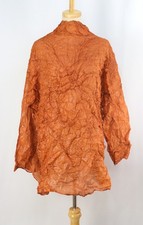 Authentic ISSEY MIYAKE PERMANENTE Silk Crinkle Pleats Oversized Top 084 0029