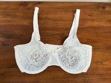 Wacoal 851205 Size 34D Halo Lace Molded Underwire Convertible Bra White
