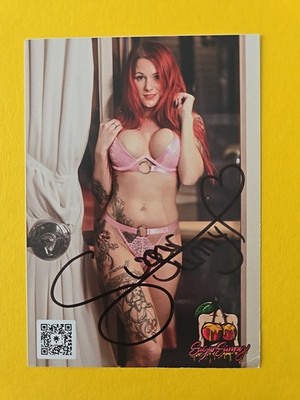 SUGAR SUNNY AUTOGRAMM SIGNIERT AUTOGRAPH SIGNED Autogrammkarte Erotik MODEL