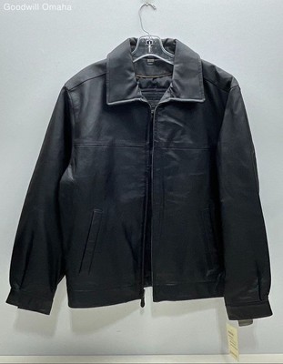 ジャケット・アウター St John's Bay Leather Jacket Black Men's St. John's Bay Size M Black Leather Jacket NWT | eBay