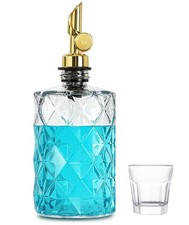 TOLDATLI Mouthwash Dispenser for Bathroom, 12 fl oz Luxury Diamond Glass Mout...