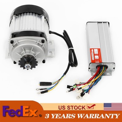 750W 48V DC Brushless/Brush Electric Motor Kit for Scooter/Go Kart/Reduction ATV