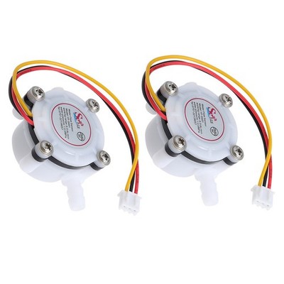  2 Pcs Hallenelement Wassermengenzähler Wassermesser Durchflusssensoren