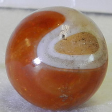  20113m Vintage Handmade Faceted Agate Marble .72 Inches