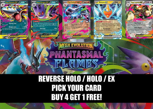 Pokémon Phantasmal Flames: Pick Your Card – Reverse Holo/Holo/ex Near Mint TCG