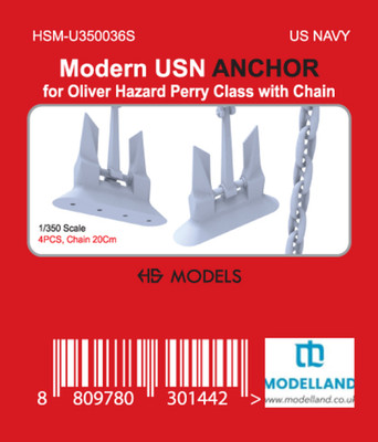 HS Model HSM-U350036S Modern USN Anchors for Oliver Hazard Perry Class 1/350