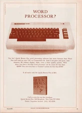 Commodore VIC 20 Quick Brown Fox 1983 Vintage Print Ad Word Processor