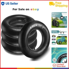 4 Pack 4.80/4.00-8 Inner Tubes Heavy Duty Lawn Mower Garden Cart ATV