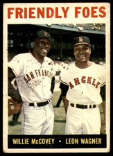 1964 Topps #41 Willie McCovey/Leon Wagner Friendly Foes G-VG Friendly  ID:261442