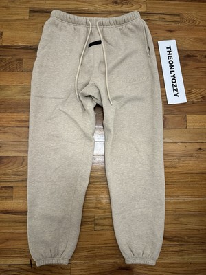 Essentials Fear of God Crewneck Sweatpants Joggers - Egg Shell - Sz Small
