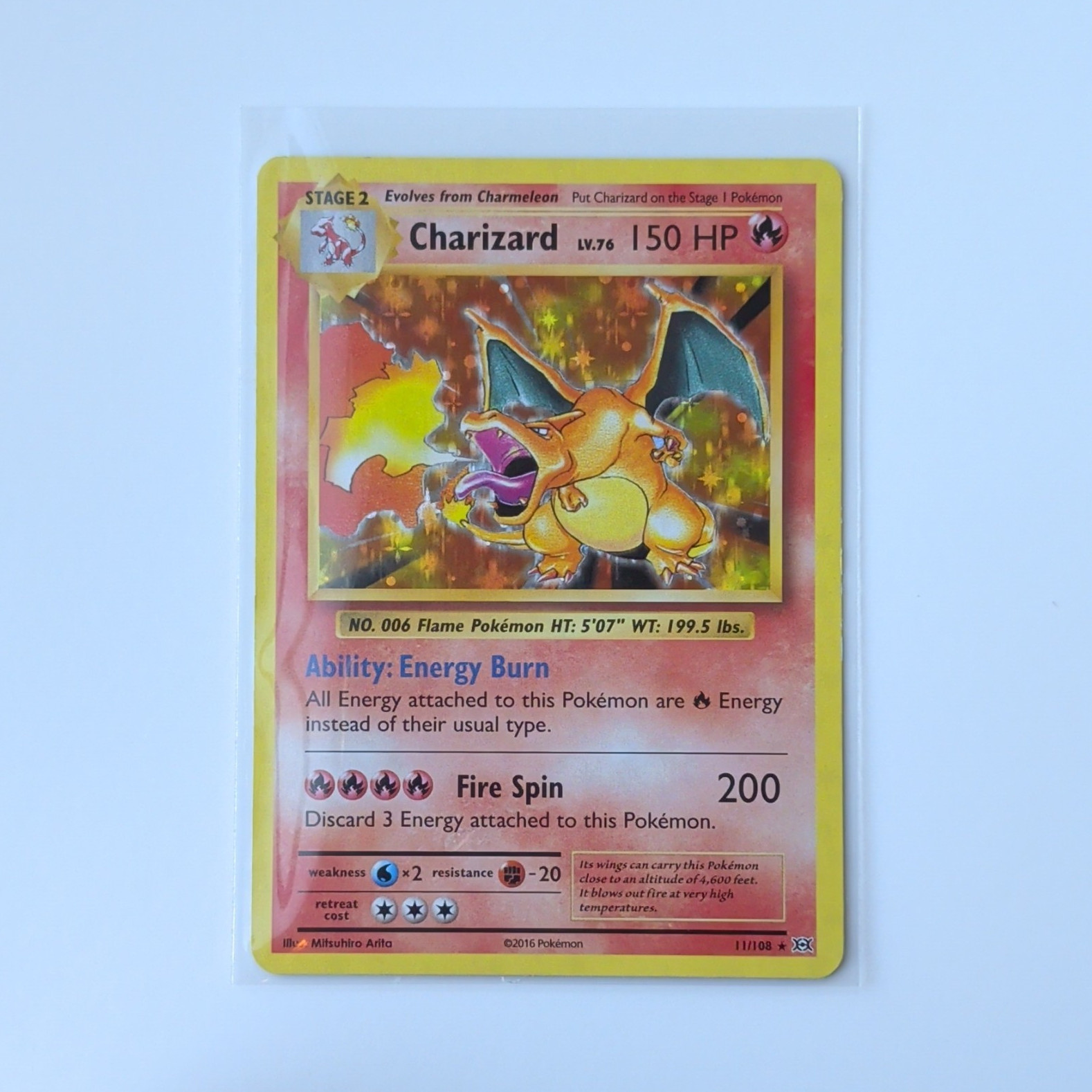 2016 Pokemon XY Evolutions Charizard Holo Rare 11/108