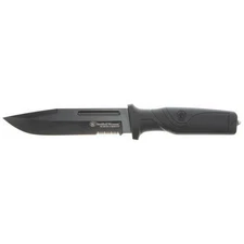 Smith & Wesson Fixed Knife 8Cr13MoV Steel Blade Black Polymer Handle - 1100071