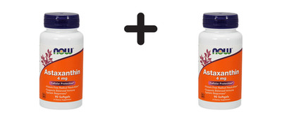 2 x Now Foods Astaxanthin 4mg (90) (228,96 EUR/kg)