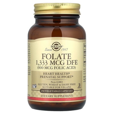 Folate, 1,333 mcg DFE, 250 Vegetable Capsules