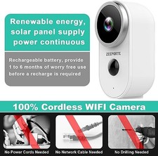 ZEEPORTE CAMERA Outdoor Security Camera System Wireless 1080P - White