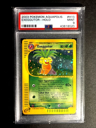 Exeggutor Aquapolis Holo Pokemon 2003 (Swirl) #H10 PSA 9