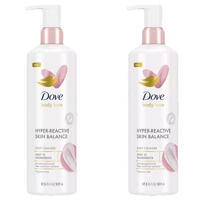 2 PACK!! Dove Body Love Cleanser 17.5 fl oz