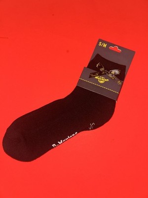 Dr. Martens Air Wair Bounce Soles Bow Ankle Socks, Black, SM/MED SN09Y, NWT