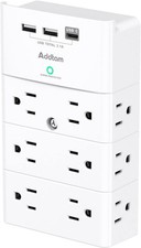 Multi Plug Outlet - Surge Protector Wall Mount with 12 Outlet Extender- 3 Sides