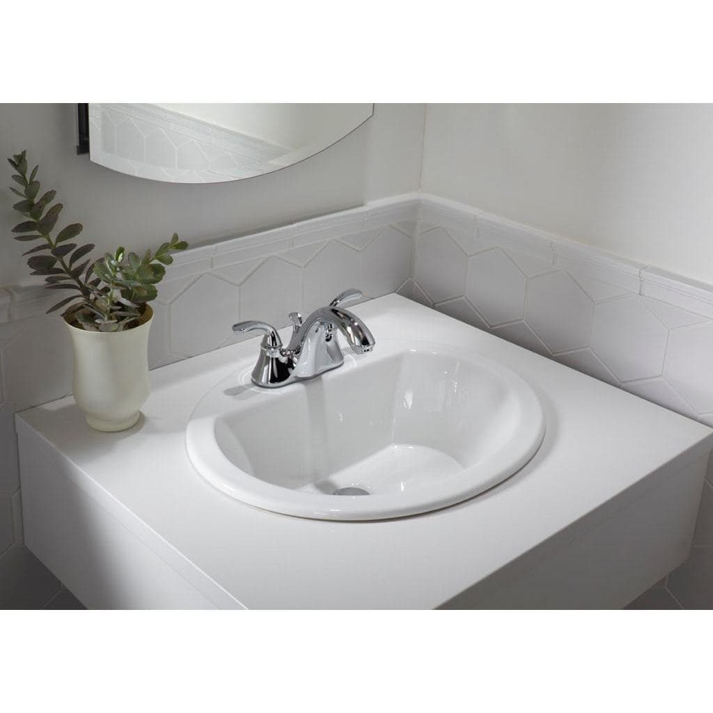 19-inch European Oval White Porcelain Ceramic Bathroom Sink