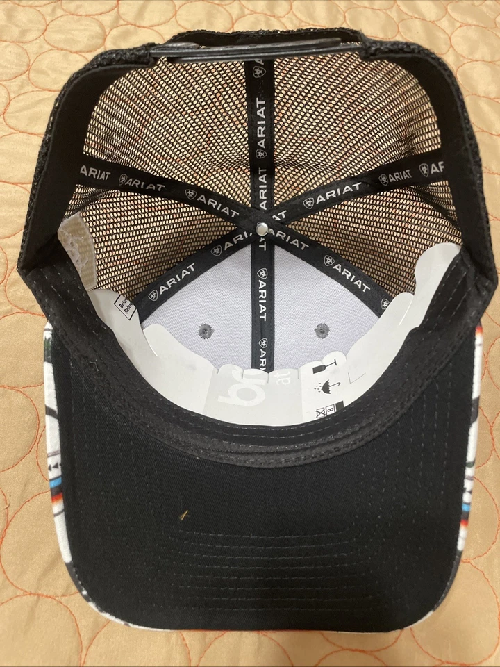 Gorra Ariat Para Hombres B-Fit Escudo Logo Malla Espalda Snapback Sombrero Foto 4 de 4