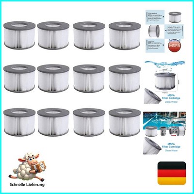 Mspa Wasserfilter Filterkartusche 12er Pack kompatibel mit MSpa aufblasbaren ...