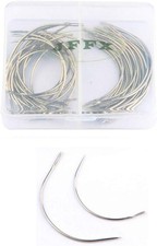 50 C Type Curved Sewing Needles Upholstery Wig Leather Repair Canvas