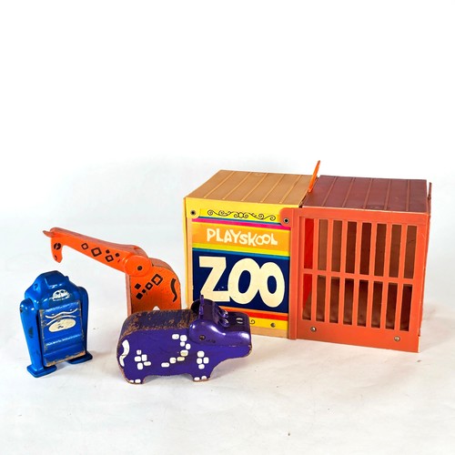 Playskool Lock Up Zoo • Animal Cage & 3 Animals • Tykeworld Vintage 1971 - Picture 3 of 19