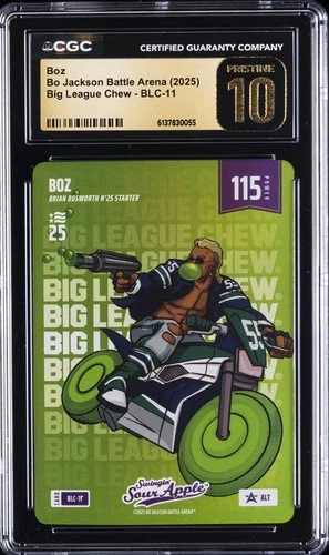 2025 BO JACKSON BATTLE ARENA BIG LEAGUE CHEW #BLC11 BOZ CGC 10 PRISTINE