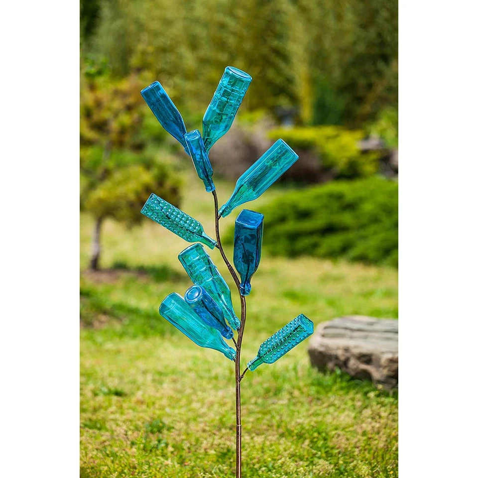 Evergreen Garden Classic Glass Bottle Tree | Made of Rustproof Metal | 5 Feet... - Image 4 of 4