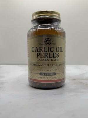 Solgar Garlic Oil Concentrate 250 Softgels Cardiovascular Health Gluten Free
