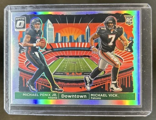 2024 Panini Donruss Optic Michael Penix Jr. Vick Downtown Duos RC Rookie SSP #14