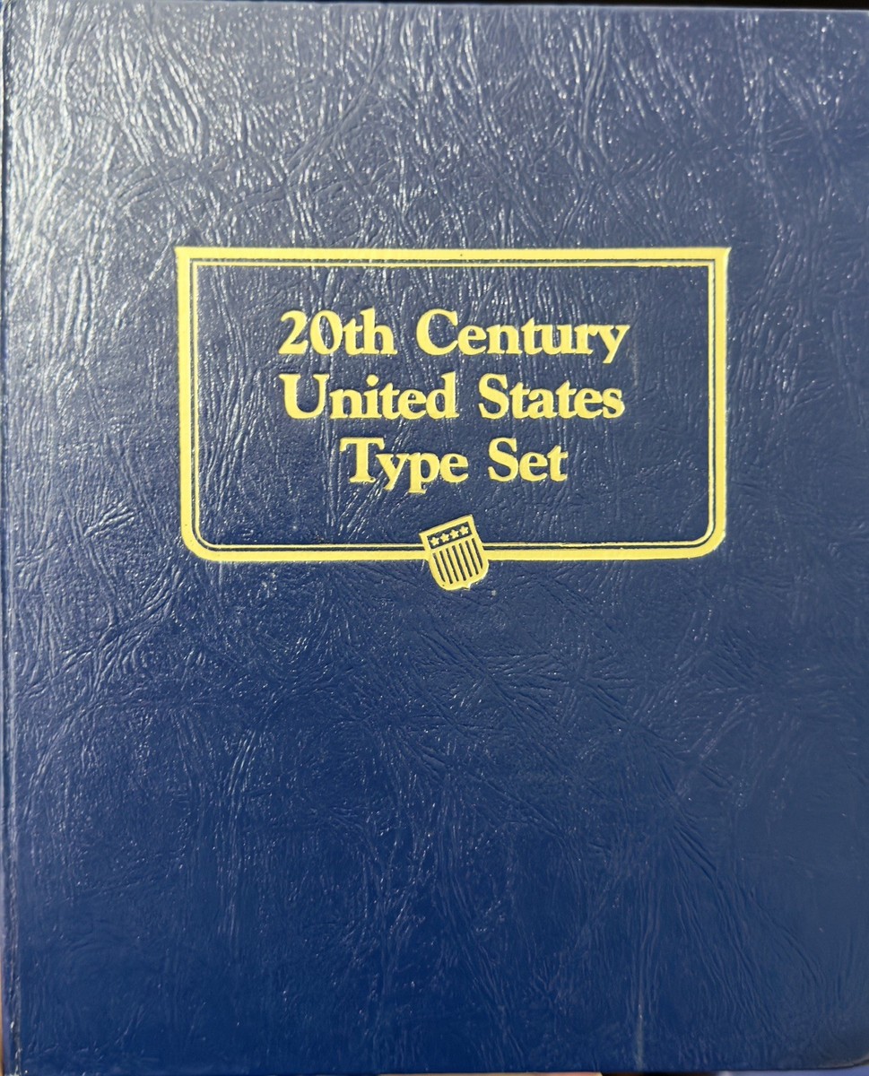 20th Century US Type Set Coin Collection Whitman Album - 38 Coins