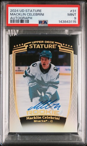 Macklin Celebrini [Autograph] #31 2024 Upper Deck Stature card